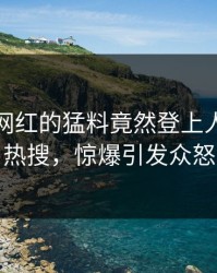 直击！网红的猛料竟然登上人人影视热搜，惊爆引发众怒