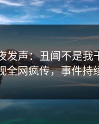 明星深夜发声：丑闻不是我干的！人人影视全网疯传，事件持续发酵